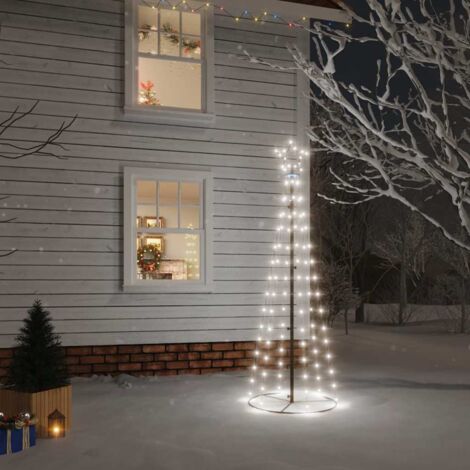 Arbre de Noël cône 108 LED Blanc froid 70x180 cm