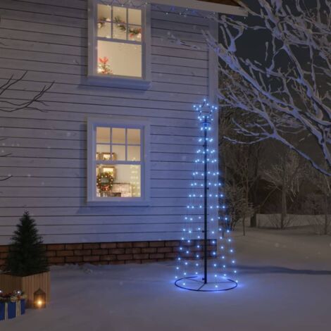 Arbre de Noël cône 108 LED Bleues 70x180 cm