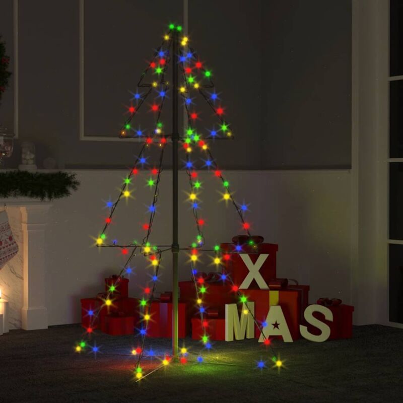 Vidaxl - Arbre de Noël cône 160 led d'intérieur/d'extérieur 78x120 cm
