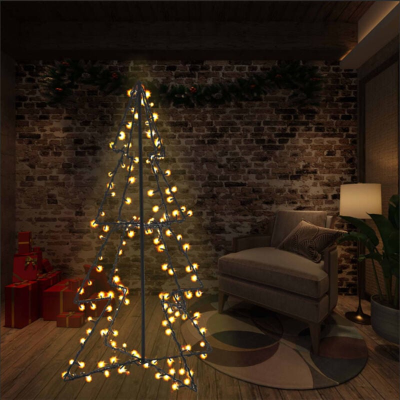 Vidaxl - Arbre de Noël cône 160 led d'intérieur/d'extérieur 78x120 cm