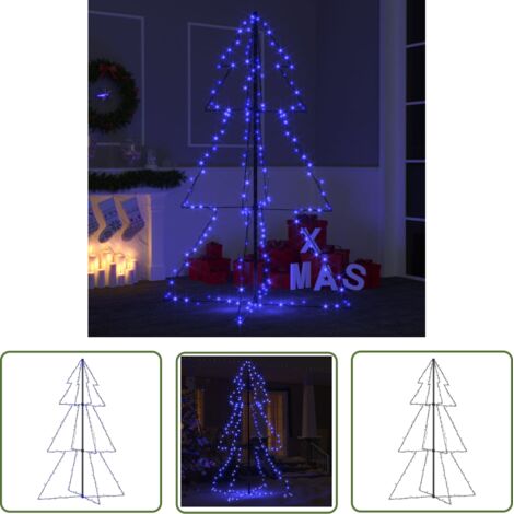 Arbre de Noël cône 200 LED d'intérieur/d'extérieur 98x150 cm