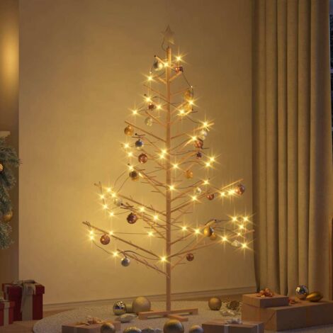 TORANA Arbre de Noël en bois Naturel 180 cm Bois massif en pin