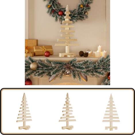 Arbre de Noël en bois pour décoration 60 cm bois massif de pin - Sapin De Noel En Bois - Arbre De Noel Decoration - Decoratons De Noel - Sapins Artificiels - Sapin Noel Vintage