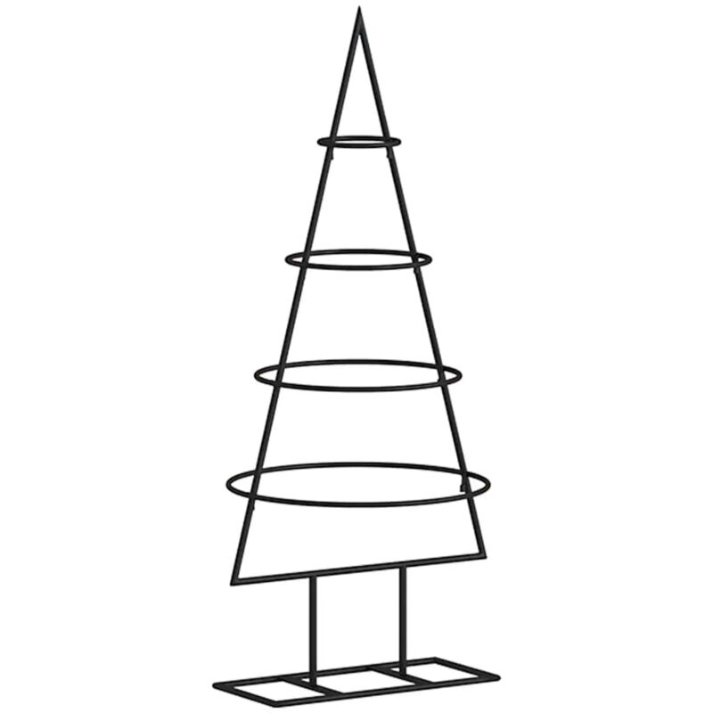 Arbre de Noël en métal pour décoration noir 60 cm vidaXL