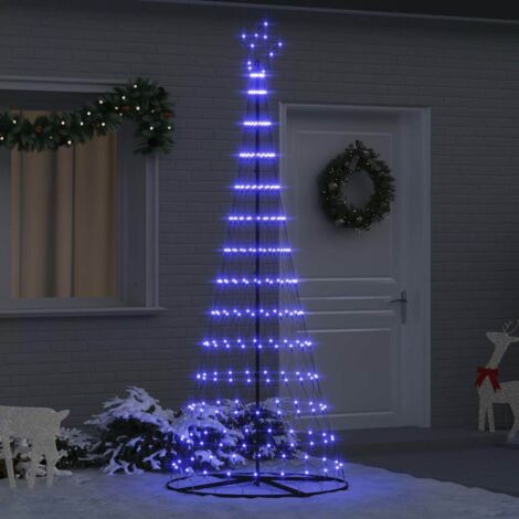 Arbre de Noël LED avec 290 LED Bleu 100 x 100 x 250 cm Métal