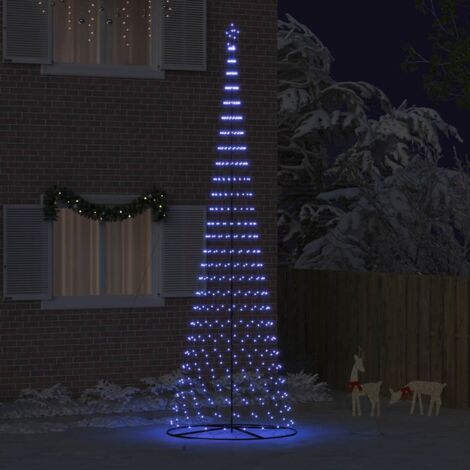 Arbre de Noël LED avec 550 LED Bleu 160 x 160 x 500 cm Métal