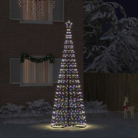 Arbre de Noël LED avec 800 LED Multicolore 400 cm Fer
