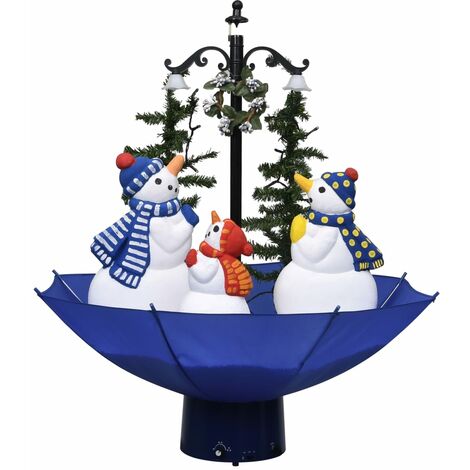 Arbre de Noël Neigeux avec Base de Parapluie PVC Sapin Maison 75/170 cm vidaXL