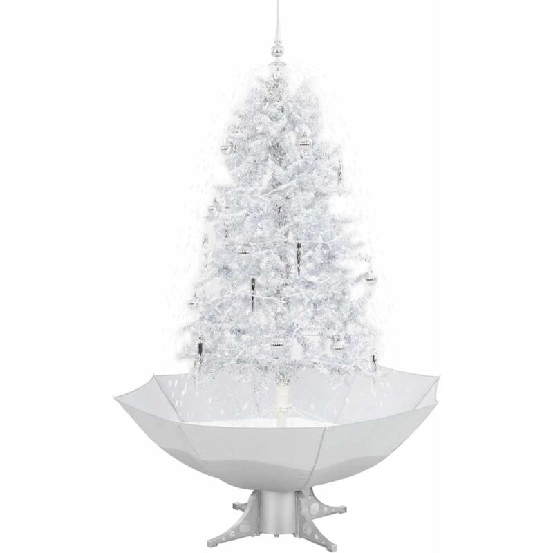 Vidaxl - Arbre de Noël neigeux avec base de parapluie Blanc 170 cm