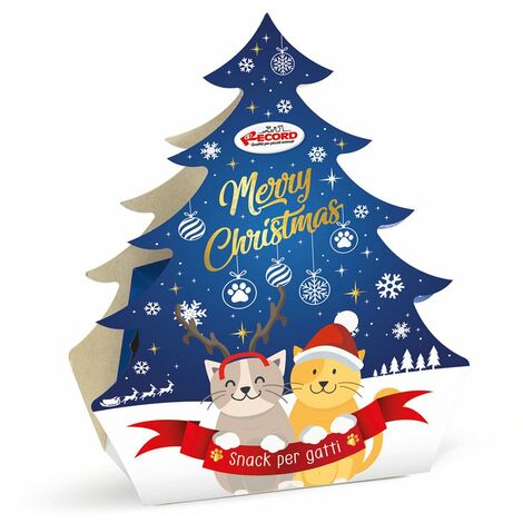 Arbre de Noël pour chats avec bouchées de fromage