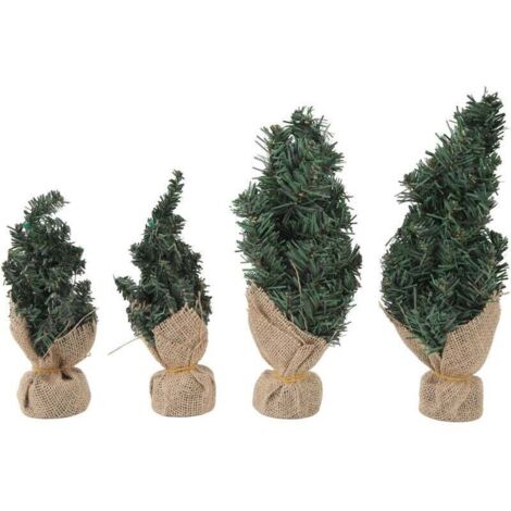 Arbre de Noël réaliste 4 pièces – décoration artisanale pour vitrines, expositions et centres de villégiature