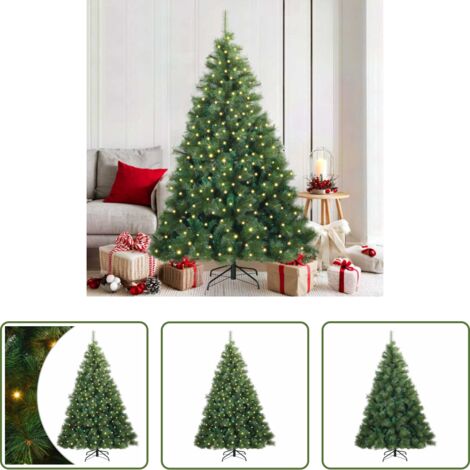Arbre de Noël -  Sapin de Noël artificiel avec 300 LED Vert 180 cm PE et PVC