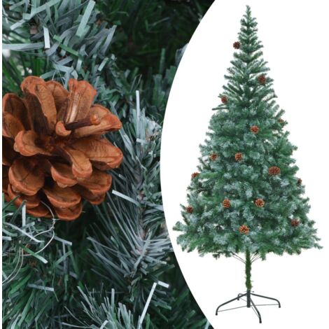 Arbre de Noël  Sapin de Noël artificiel avec pommes de pin 210 cm