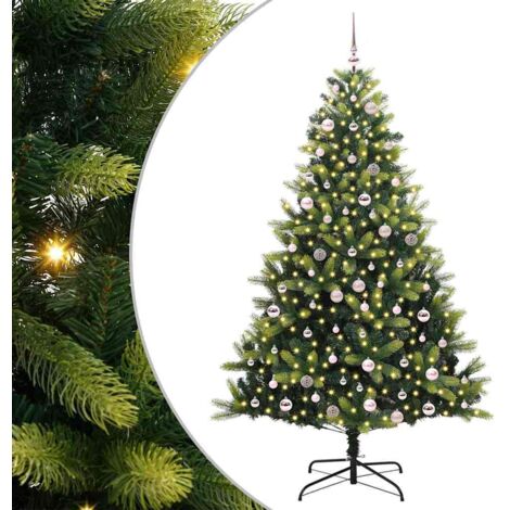 Arbre de Noël  Sapin de Noël artificiel en silicone flexible 300 LEDs 240 cm