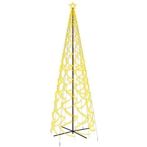Arbre de Noël  Sapin de Noël cône 1400 LED Blanc chaud 160x500 cm