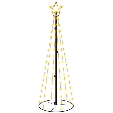Arbre de Noël  Sapin de Noël cône Blanc chaud 108 LED 70x180 cm