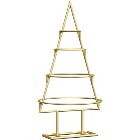 Arbre de Noël  Sapin de Noël en métal Doré 60 cm Acier peint par poudre