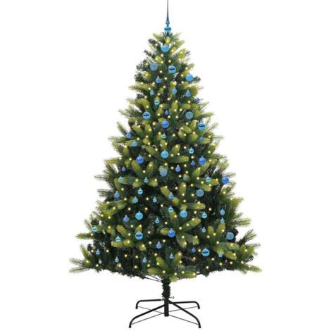 Arbre de Noël，Sapin de Noël artificiel en silicone flexible 300 LEDs 240 cm CFW80890