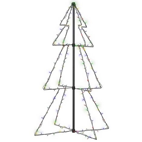 Arbre de Noël，Sapin de Noël cône 160 LED d'intérieur/d'extérieur 78x120 cm CFW71707