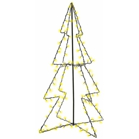 Arbre de Noël，Sapin de Noël cône 160 LED d'intérieur/d'extérieur 78x120 cm CFW91679