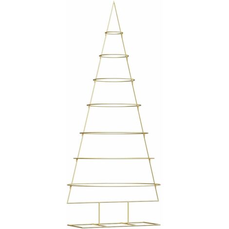 Arbre de Noël，Sapin de Noël en métal Doré 210 cm Acier peint par poudre CFW18040