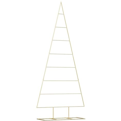 Arbre de Noël，Sapin de Noël en métal Doré 210 cm Acier peint par poudre CFW99733