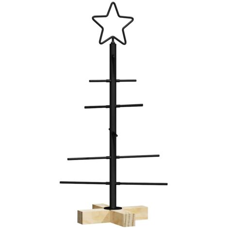 Arbre de Noël，Sapin de Noël en métal Noir 60 cm Acier peint par poudre CFW18242