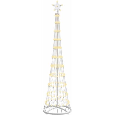 Arbre de Noël，Sapin de Noël LED Blanc chaud 51 x 51 x 190 cm Métal CFW18412