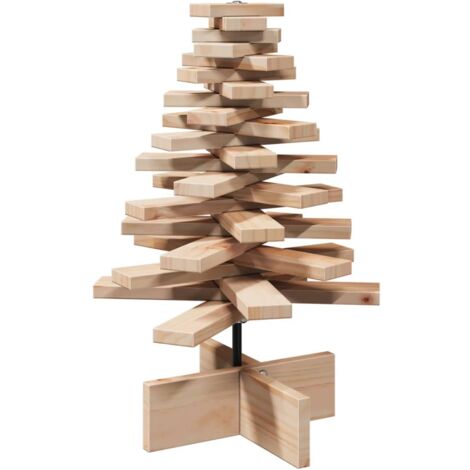 Arbre de Noël，Sapis de Noël en bois pour décoration 60 cm bois massif de pin CFW936359