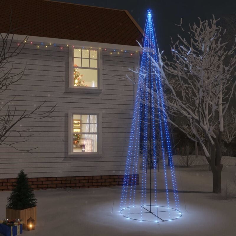 Arbre de Noël cône 1134 LED Bleues 230x800 cm