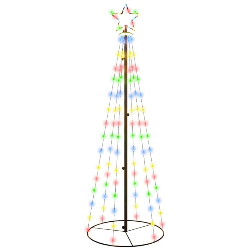 Vidaxl - Arbre de Noël cône 108 led Colorées 70x180 cm
