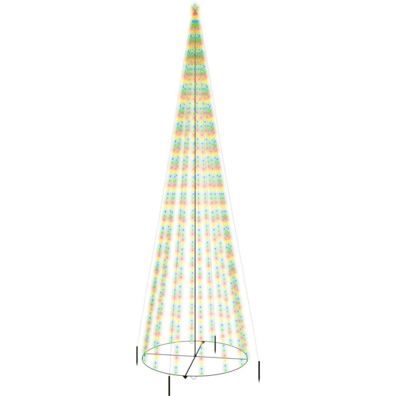 Vidaxl - Arbre de Noël cône 1134 led Colorées 230x800 cm