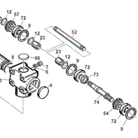 Arbre de rallonge pour chargeuse-pelleteuse 150RC ORIGINAL GIANNI FERRARI 01.40.00.2550