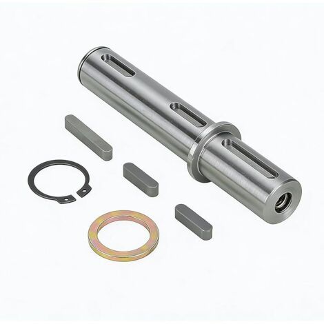 Arbre de Sortie Unique, Diamètre 18mm Longueur 128mm, Adapté au Moteur Pas à Pas de Boîte de Vitesses Réducteur à Vis sans Fin NMRV040 RV040
