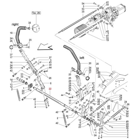 Arbre de transmission du levier droit TURBOZ ORIGINAL GIANNI FERRARI 01.40.40.0182