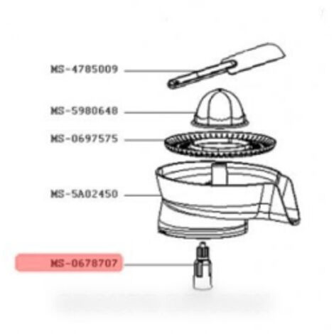 Arbre de transmission pour Robot multifonction MOULINEX MS-0678707