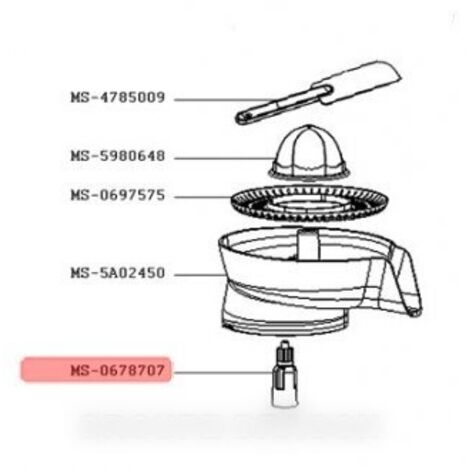 Arbre de transmission pour Robot multifonction MOULINEX MS-0678707