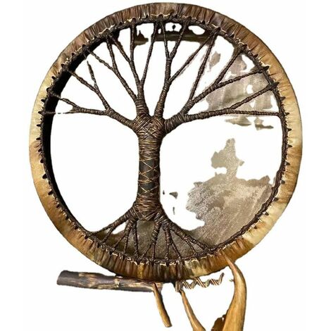 Arbre de vie chaman tambour fait à la main sibérien tambour esprit musique symbole jardin décor