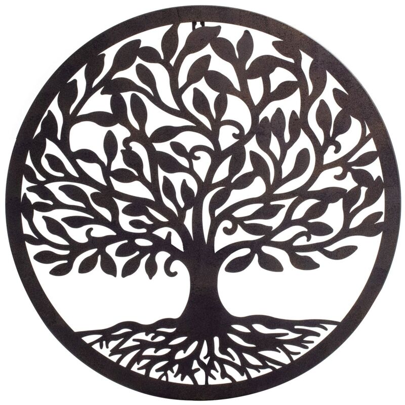 Signes Grimalt Appliquer un mur d'ornement en métal Appliques de plaque métallique en métal noir 1x50x50cm 23662