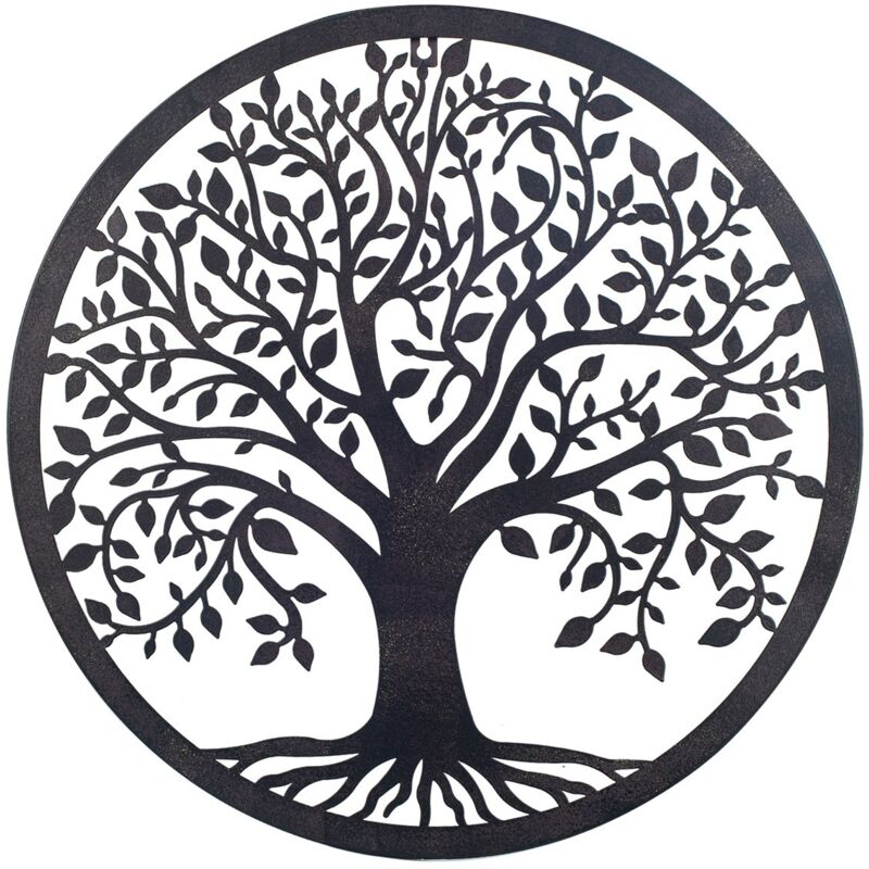 Signes Grimalt Appliquer un mur d'ornement en métal Arbre de vie Adorno Brown Metal 1x50x50cm 26233