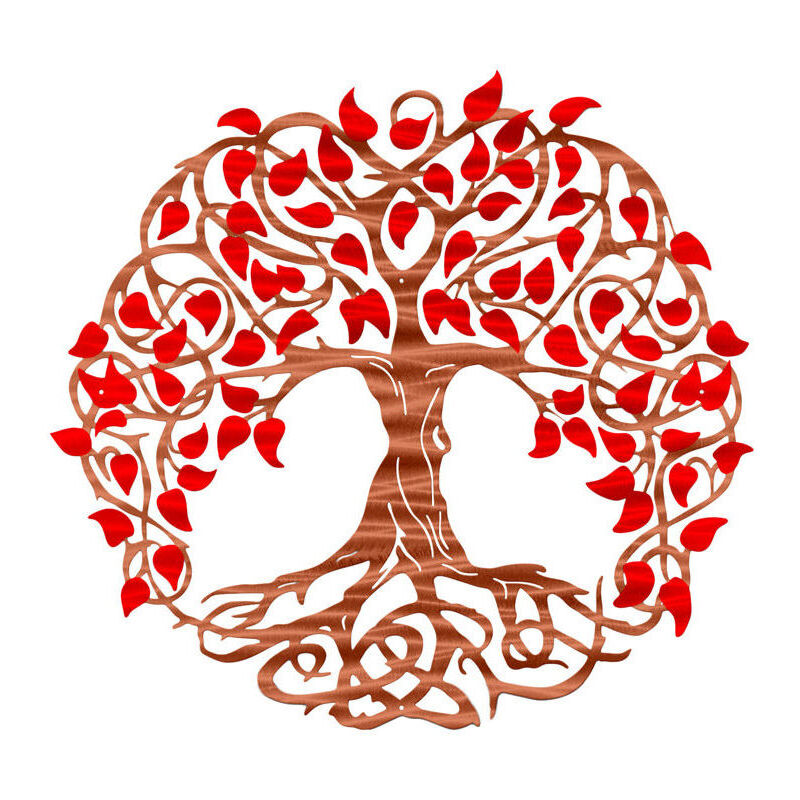 Debuns - Arbre de Vie Décoration Murale en Métal Fer Oeuvre Décorative Jardin Intérieur et Extérieur 30X30cm(B-05),de