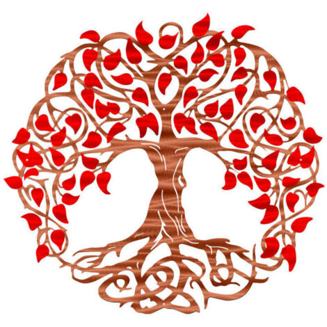 Arbre de Vie Décoration Murale en Métal Fer Oeuvre Décorative Jardin Intérieur et Extérieur 30X30cm(B-05),de DEBUNS