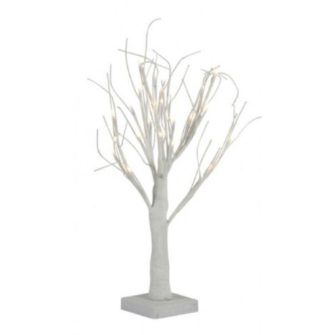 Arbre Décoratif Lumineux De 45 Cm Pour L'intérieur 24 Leds écologiques Blanches Alimentées Par Piles