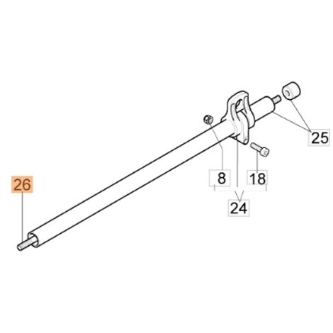 Arbre d'entraînement de débroussailleuse BC24T ORIGINAL EMAK modèles 61170075R