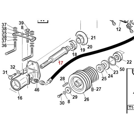 Arbre d'entraînement pompe 25cc TURBO4 ORIGINAL GIANNI FERRARI 01.40.00.1840