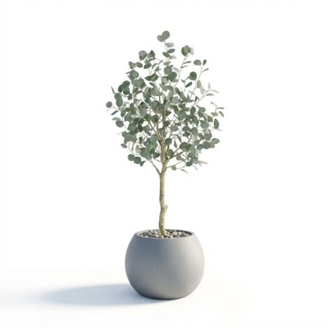 Arbre d'Eucalyptus Artificiel 150cm Réaliste, Plante Synthétique avec Pot en Paille, Décoration Maison Intérieur Salon Bureau
