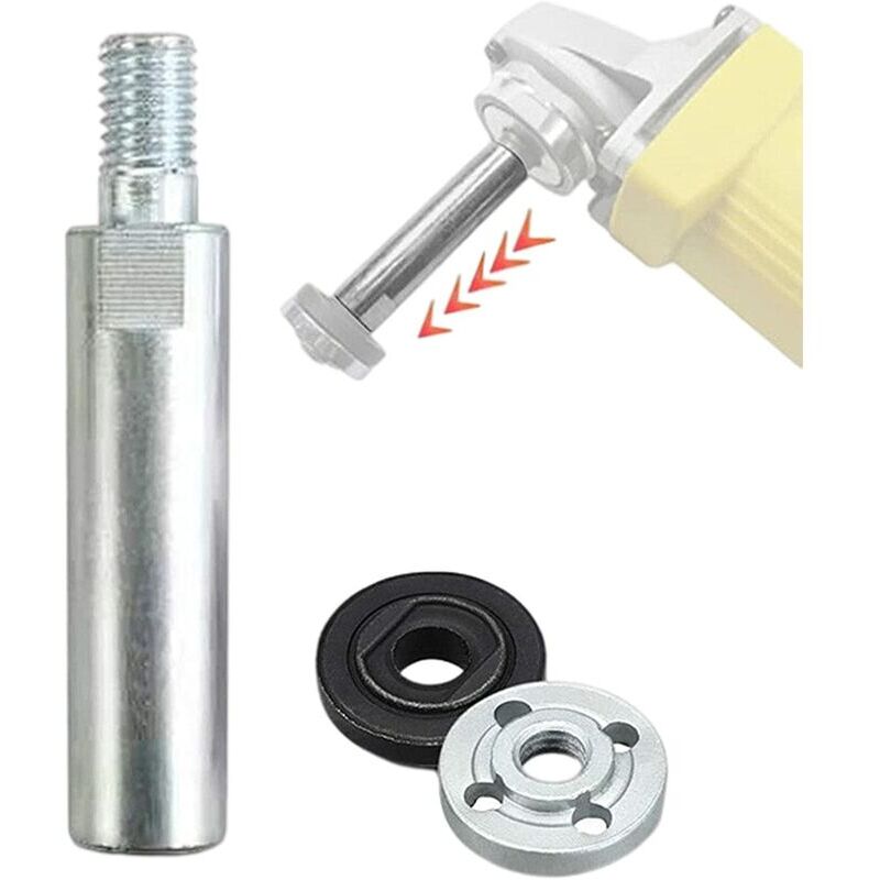 Arbre d'extension de polisseuse rotative - Puissante meuleuse d'angle Stable 5/8 Filetage M10 Tige d'extension Tige d'extension d'adaptateur de