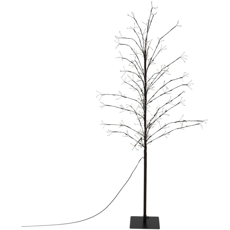 Ecd Germany Arbre à led 150 cm avec 360 LEDs Blanc Chaud, Arbre Lumineux avec Minuterie, Girlande de Lumière Intérieur/Extérieur, Branches Flexibles,