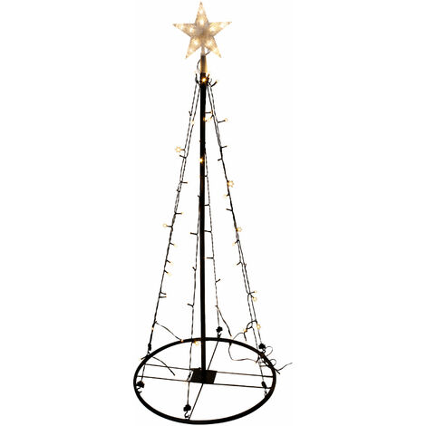 Arbre lumineux à LEDs avec étoile - 120 cm / 70 LEDs