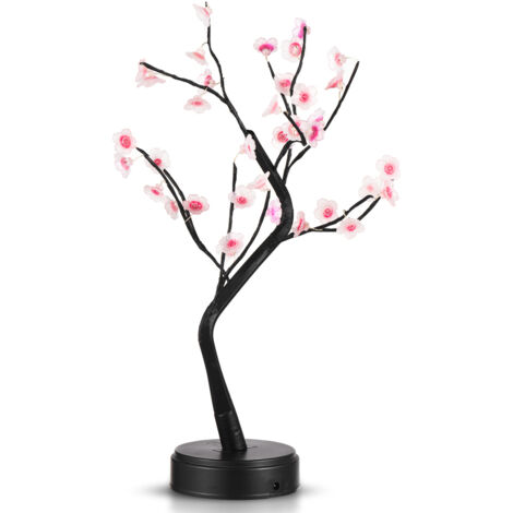 Arbre lumineux artificiel cerisier, 36 lumières, USB/piles, interrupteur tactile, 2 modes d'éclairage, décoration intérieure